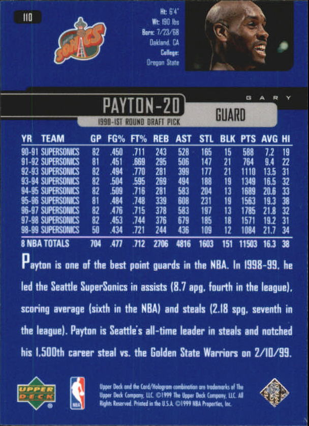 Gary Payton cards (1991-2022) Sonics Heat Lakers Bucks - You Choose - Picture 133 of 258