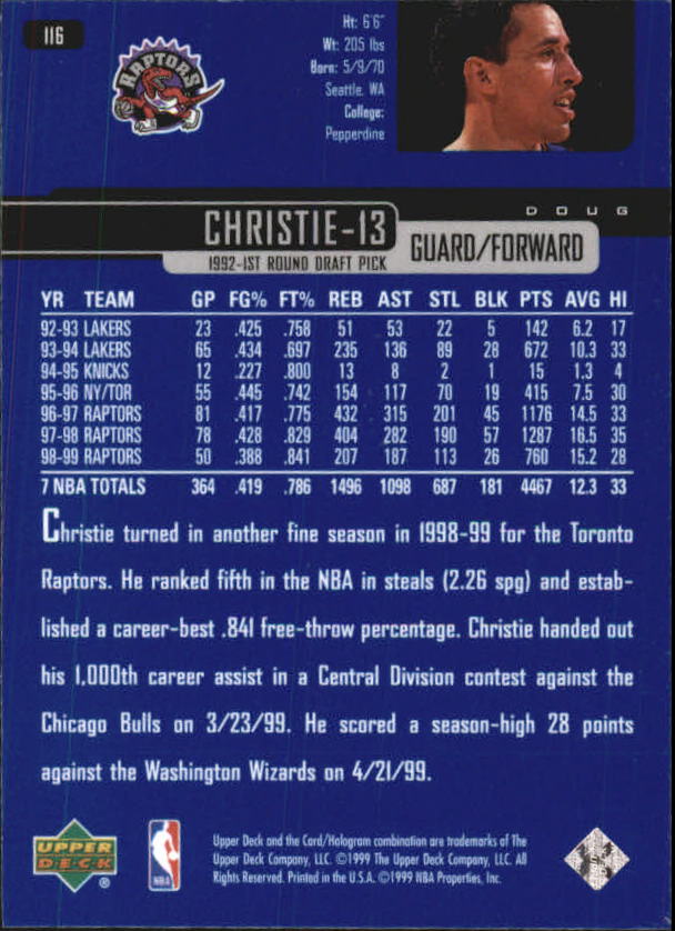 A8332- 1999-00 Upper Deck Bk Card #s 1-240 +Rookies -You Pick- 15+ FREE US SHIP - Picture 222 of 380