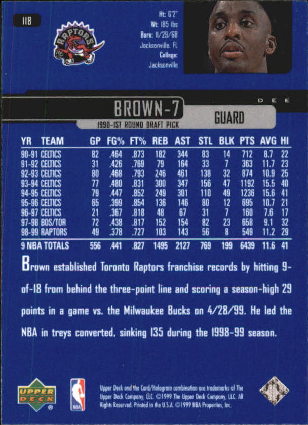 A8332- 1999-00 Upper Deck Bk Card #s 1-240 +Rookies -You Pick- 15+ FREE US SHIP - Picture 226 of 380