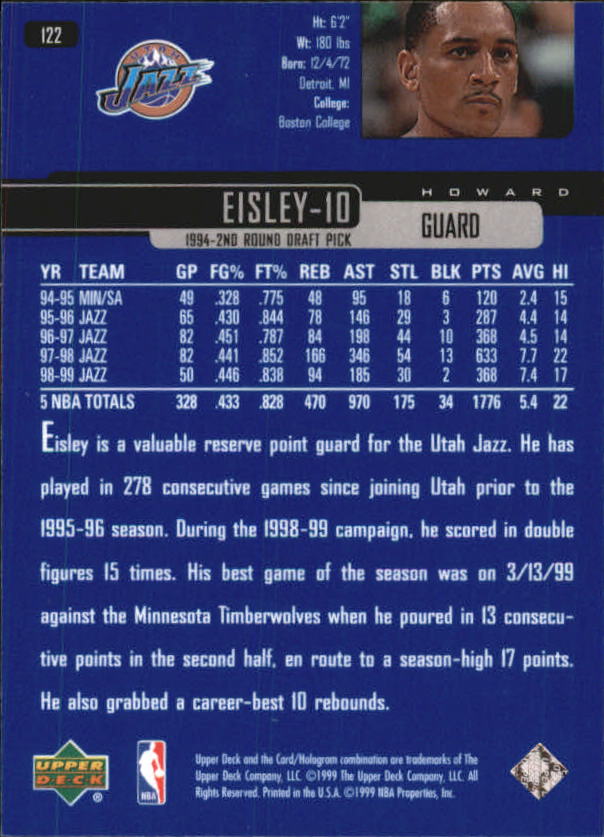 A8332- 1999-00 Upper Deck Bk Card #s 1-240 +Rookies -You Pick- 15+ FREE US SHIP - Picture 234 of 380