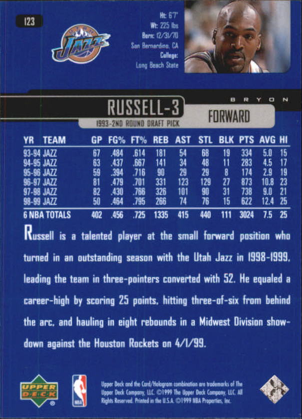 A8332- 1999-00 Upper Deck Bk Card #s 1-240 +Rookies -You Pick- 15+ FREE US SHIP - Picture 236 of 380