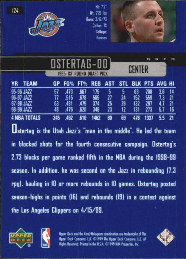 A8332- 1999-00 Upper Deck Bk Card #s 1-240 +Rookies -You Pick- 15+ FREE US SHIP - Picture 238 of 380
