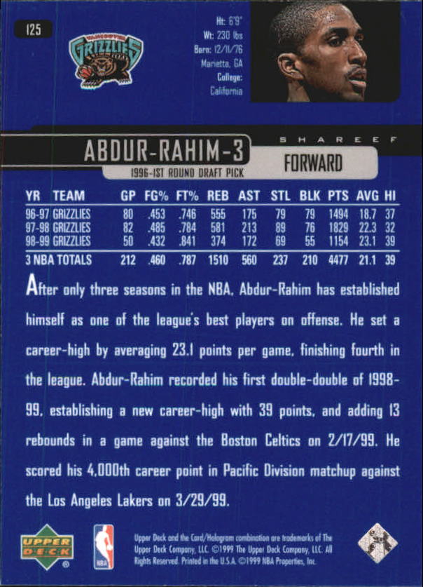A8332- 1999-00 Upper Deck Bk Card #s 1-240 +Rookies -You Pick- 15+ FREE US SHIP - Picture 240 of 380