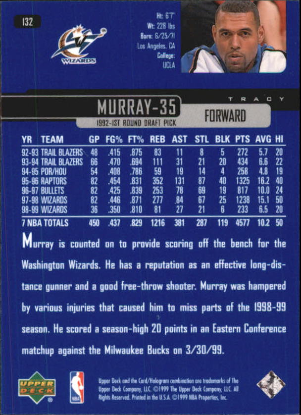 A8332- 1999-00 Upper Deck Bk Card #s 1-240 +Rookies -You Pick- 15+ FREE US SHIP - Picture 254 of 380