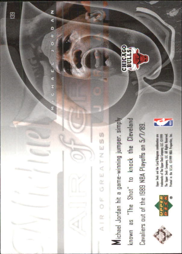 1999-00 Upper Deck #139 Michael Jordan AIR back image