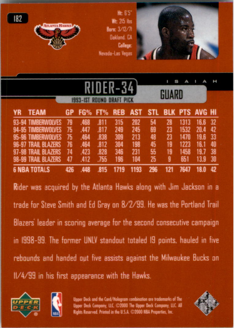 A8332- 1999-00 Upper Deck Bk Card #s 1-240 +Rookies -You Pick- 15+ FREE US SHIP - Picture 266 of 380