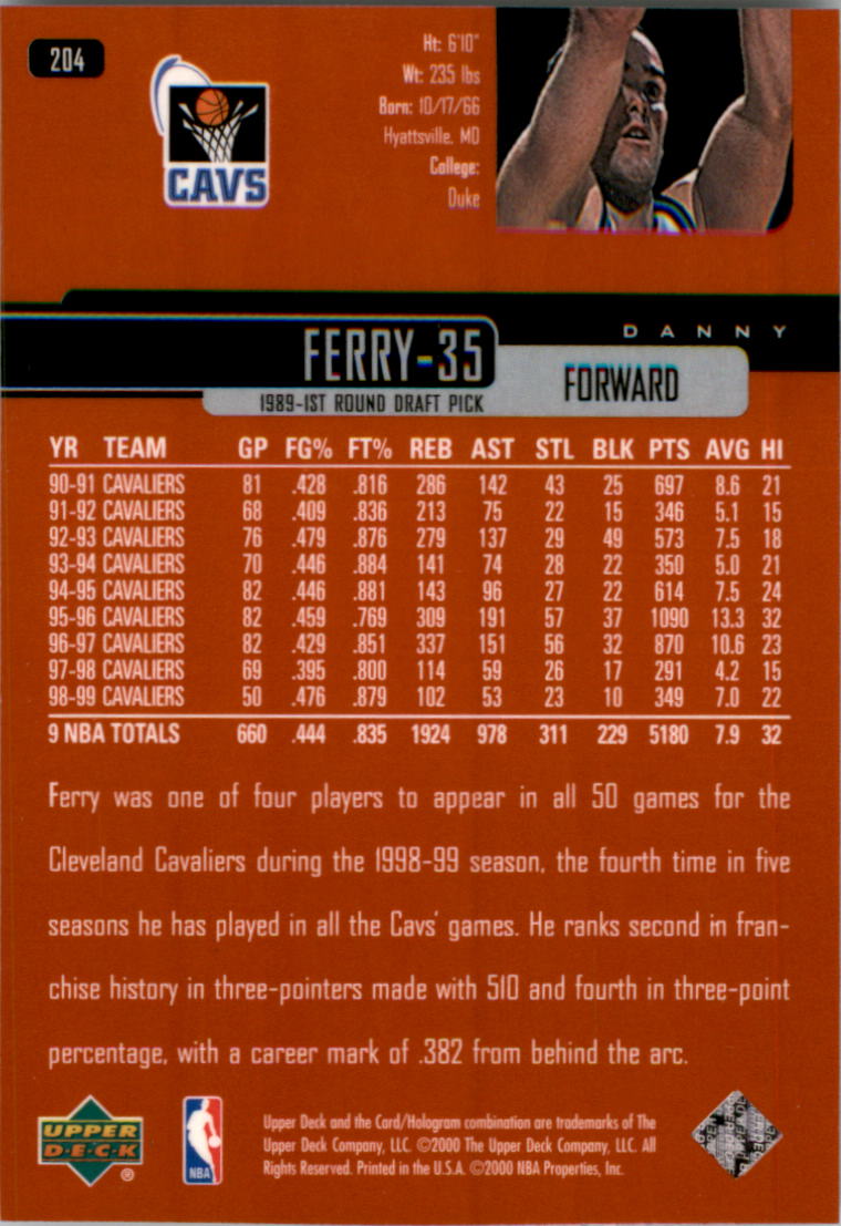 A8332- 1999-00 Upper Deck Bk Card #s 1-240 +Rookies -You Pick- 15+ FREE US SHIP - Picture 308 of 380