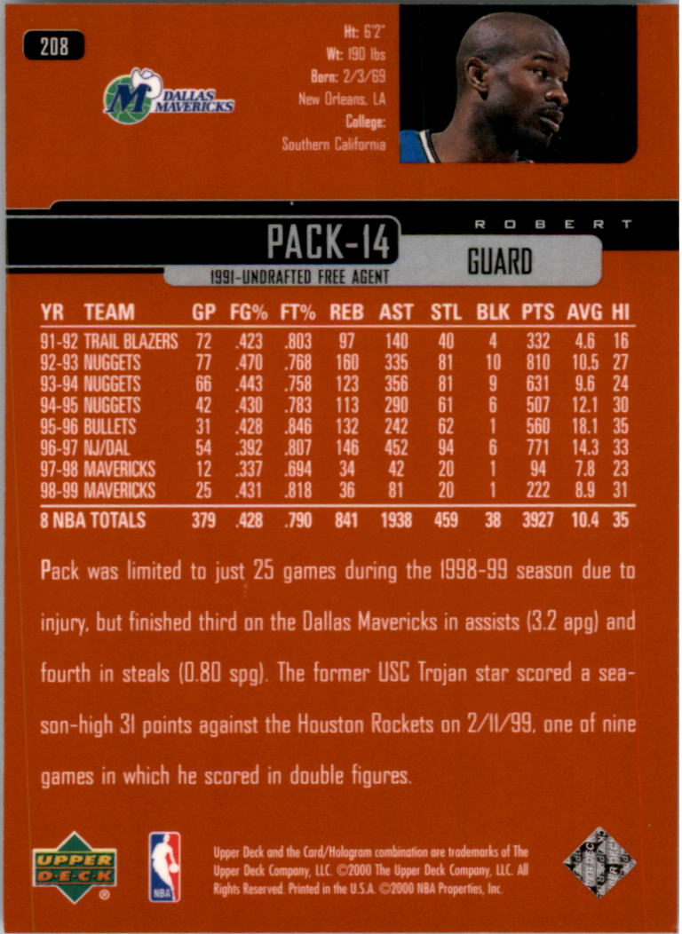 A8332- 1999-00 Upper Deck Bk Card #s 1-240 +Rookies -You Pick- 15+ FREE US SHIP - Picture 316 of 380