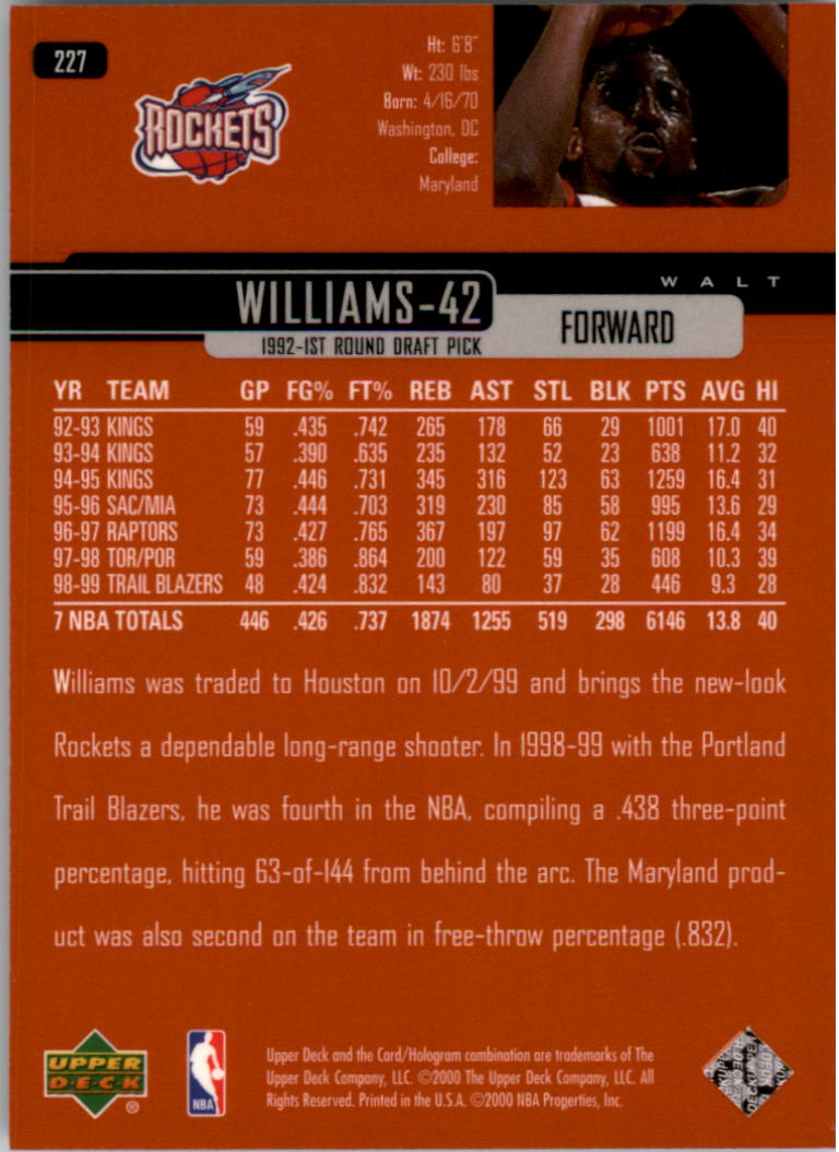A8332- 1999-00 Upper Deck Bk Card #s 1-240 +Rookies -You Pick- 15+ FREE US SHIP - Picture 354 of 380