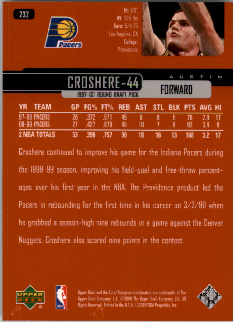 A8332- 1999-00 Upper Deck Bk Card #s 1-240 +Rookies -You Pick- 15+ FREE US SHIP - Picture 364 of 380