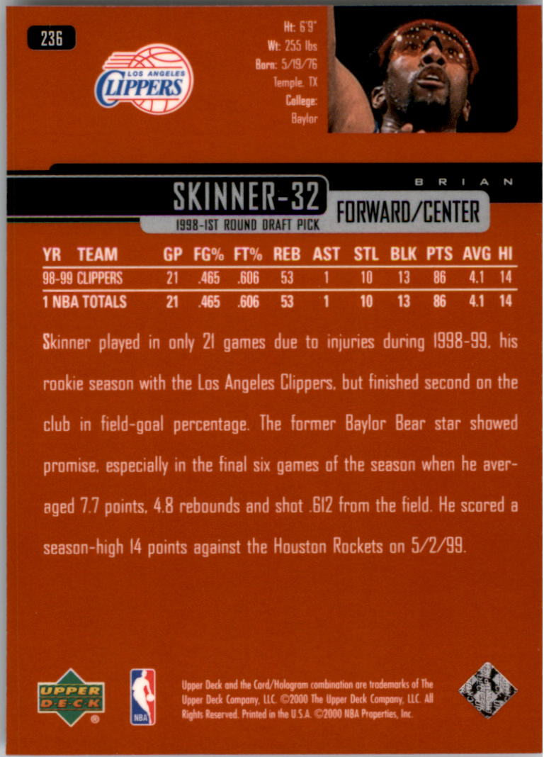 A8332- 1999-00 Upper Deck Bk Card #s 1-240 +Rookies -You Pick- 15+ FREE US SHIP - Picture 372 of 380