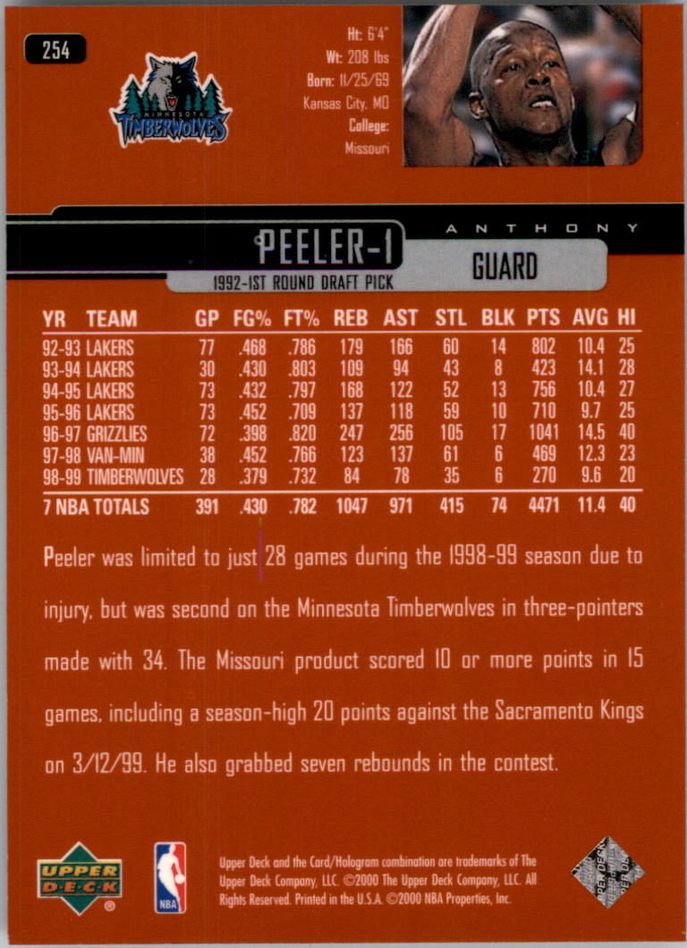 A8332- 1999-00 Upper Deck Bk Cards 241-360 +Rookies -You Pick- 15+ FREE US SHIP - Picture 27 of 183