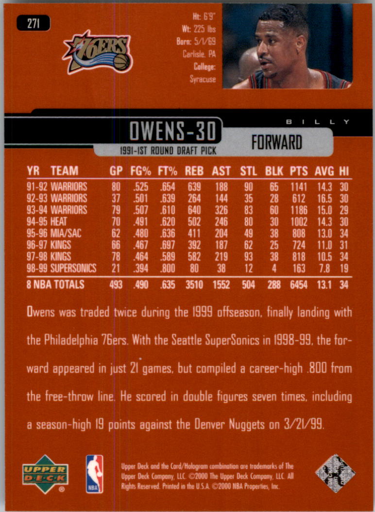 A8332- 1999-00 Upper Deck Bk Cards 241-360 +Rookies -You Pick- 15+ FREE US SHIP - Picture 61 of 183