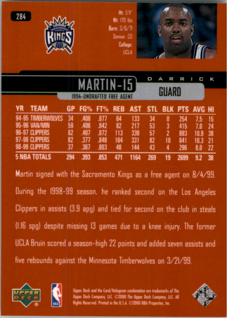 A8332- 1999-00 Upper Deck Bk Cards 241-360 +Rookies -You Pick- 15+ FREE US SHIP - Picture 85 of 183
