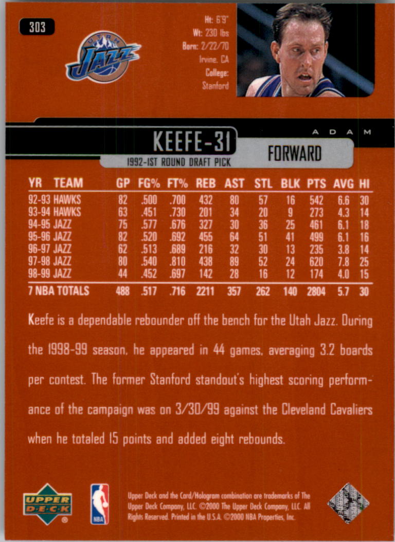 A8332- 1999-00 Upper Deck Bk Cards 241-360 +Rookies -You Pick- 15+ FREE US SHIP - Picture 119 of 183