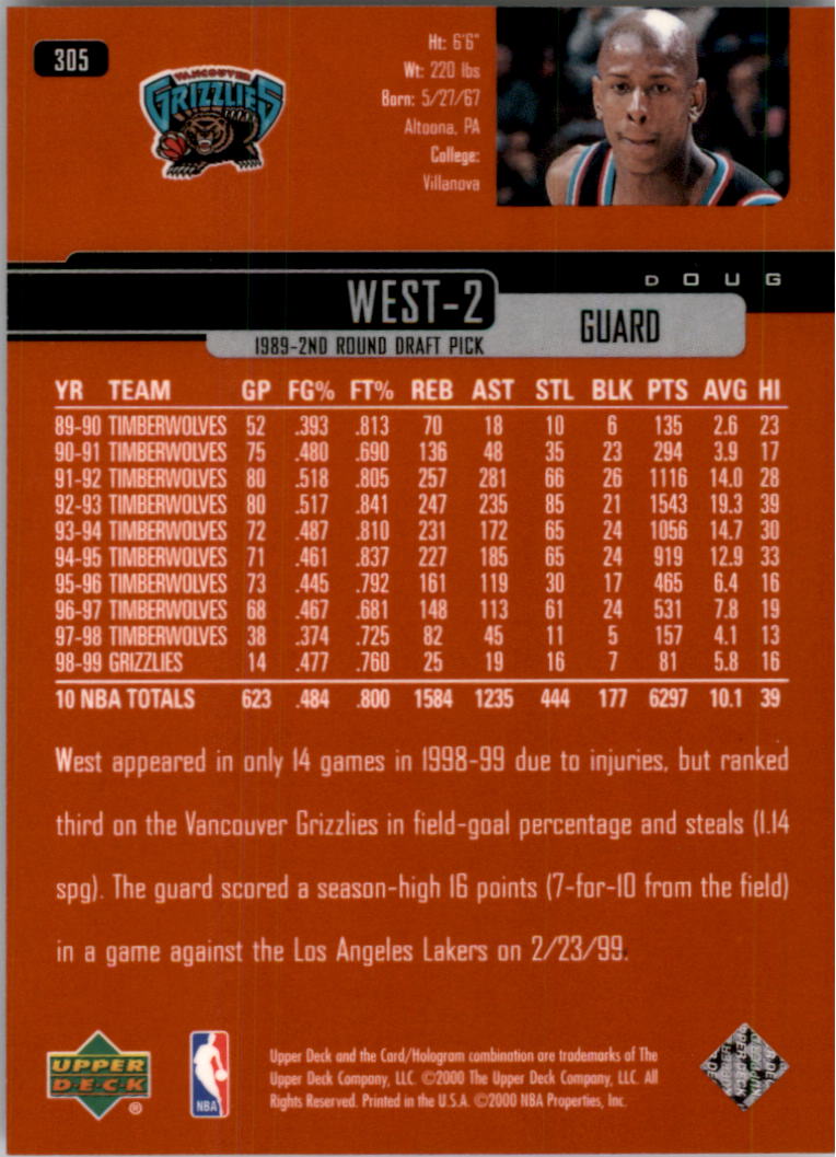 A8332- 1999-00 Upper Deck Bk Cards 241-360 +Rookies -You Pick- 15+ FREE US SHIP - Picture 123 of 183