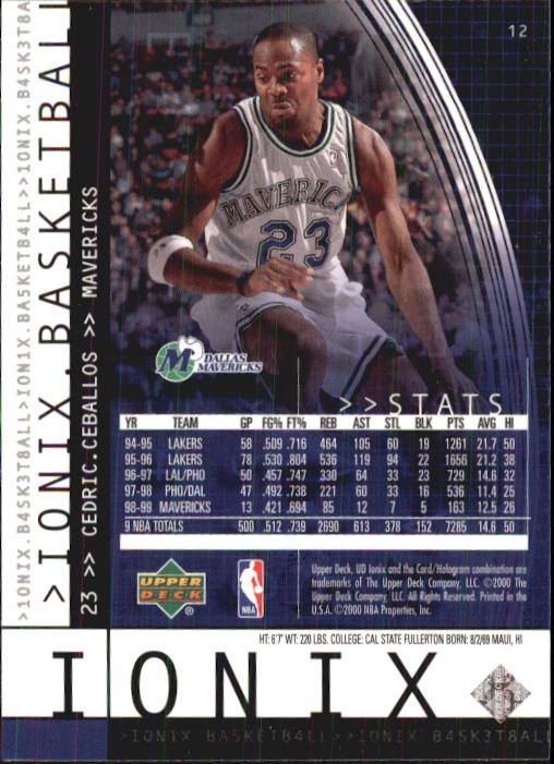 B4538- 1999-00 UD Ionix Bk Card #s 1-90 +Inserts -You Pick- 15+ FREE US SHIP - Picture 25 of 126