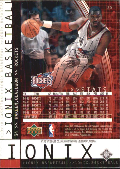 B4538- 1999-00 UD Ionix Bk Card #s 1-90 +Inserts -You Pick- 15+ FREE US SHIP - Picture 41 of 126
