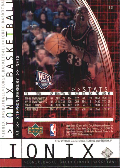 B4538- 1999-00 UD Ionix Bk Card #s 1-90 +Inserts -You Pick- 15+ FREE US SHIP - Picture 63 of 126