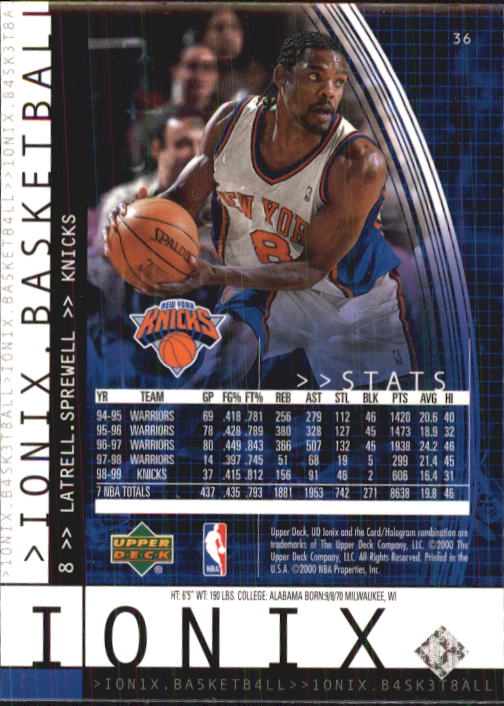 B4538- 1999-00 UD Ionix Bk Card #s 1-90 +Inserts -You Pick- 15+ FREE US SHIP - Picture 69 of 126