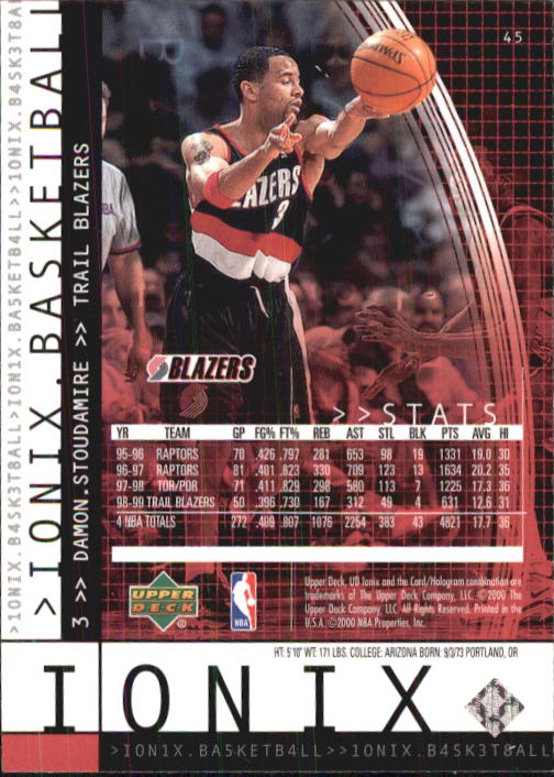 B4538- 1999-00 UD Ionix Bk Card #s 1-90 +Inserts -You Pick- 15+ FREE US SHIP - Picture 85 of 126