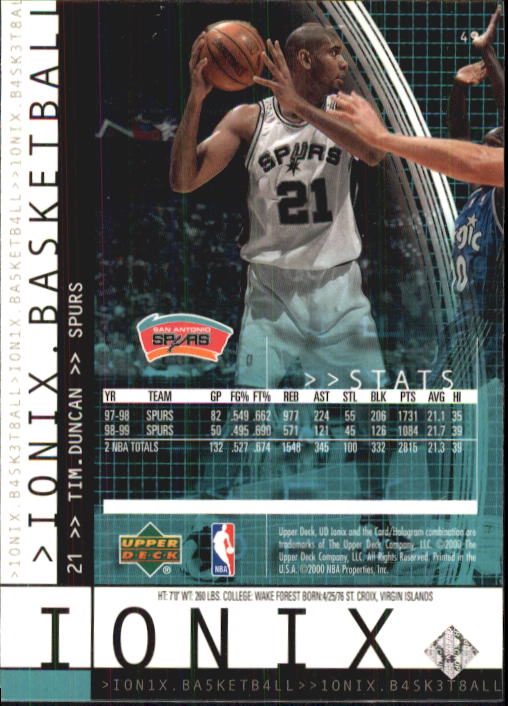 B4538- 1999-00 UD Ionix Bk Card #s 1-90 +Inserts -You Pick- 15+ FREE US SHIP - Picture 93 of 126