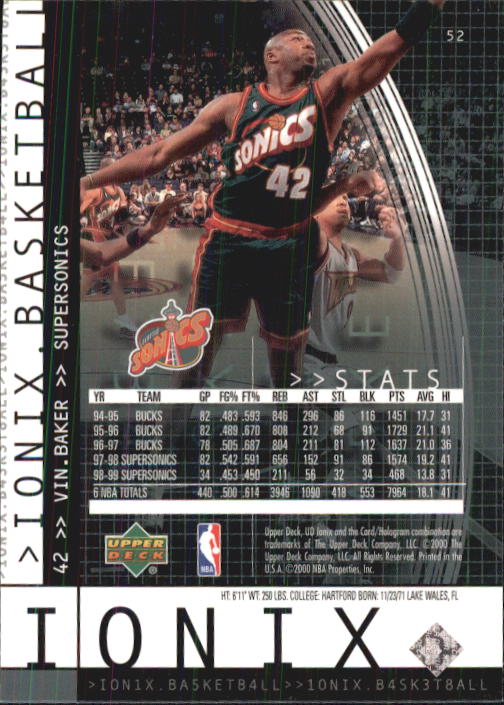 B4538- 1999-00 UD Ionix Bk Card #s 1-90 +Inserts -You Pick- 15+ FREE US SHIP - Picture 99 of 126