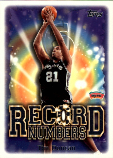1999-00 Topps Record Numbers #RN8 Tim Duncan