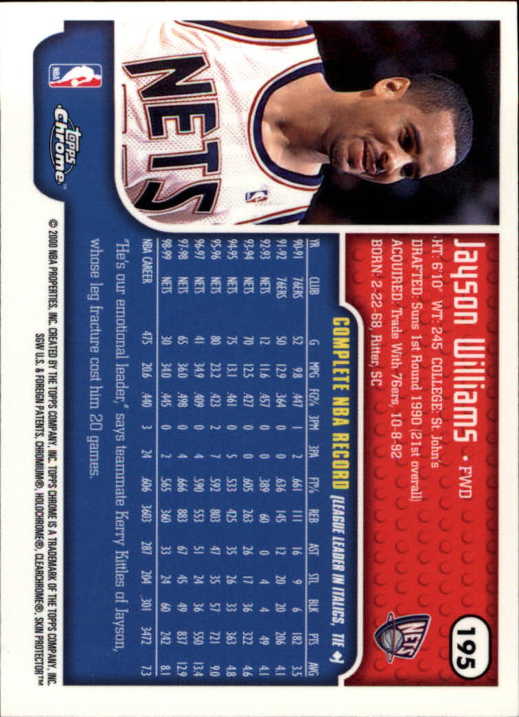 A6758- 1999-00 Topps Chrome Bk Cards 1-257 +Inserts -You Pick- 15+ FREE US SHIP - Picture 278 of 356