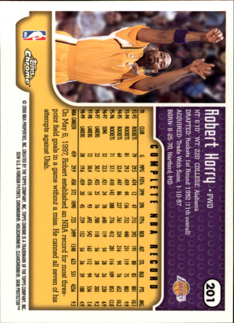 1999-00 Topps NBA Robert Horry #201