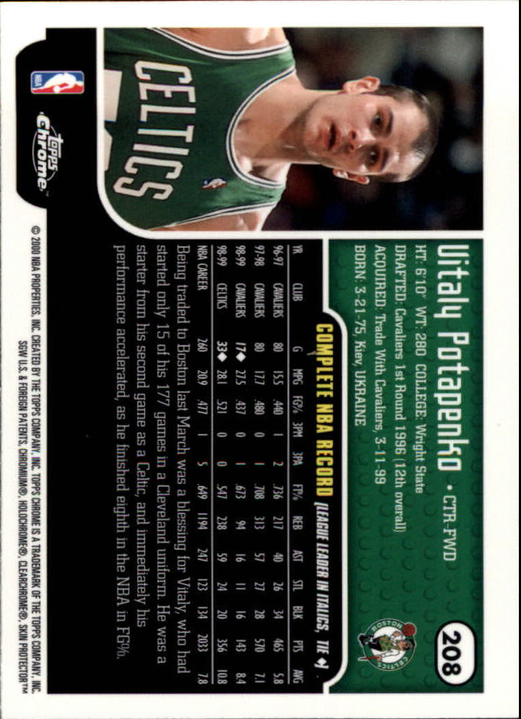 A6758- 1999-00 Topps Chrome Bk Cards 1-257 +Inserts -You Pick- 15+ FREE US SHIP - Picture 304 of 356