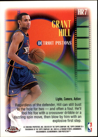 1999-00 Topps Chrome Highlight Reels #HR7 Grant Hill back image