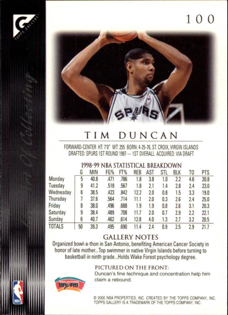 Tim Duncan cards (1998-2016) Spurs - You Choose - Bild 44 von 294