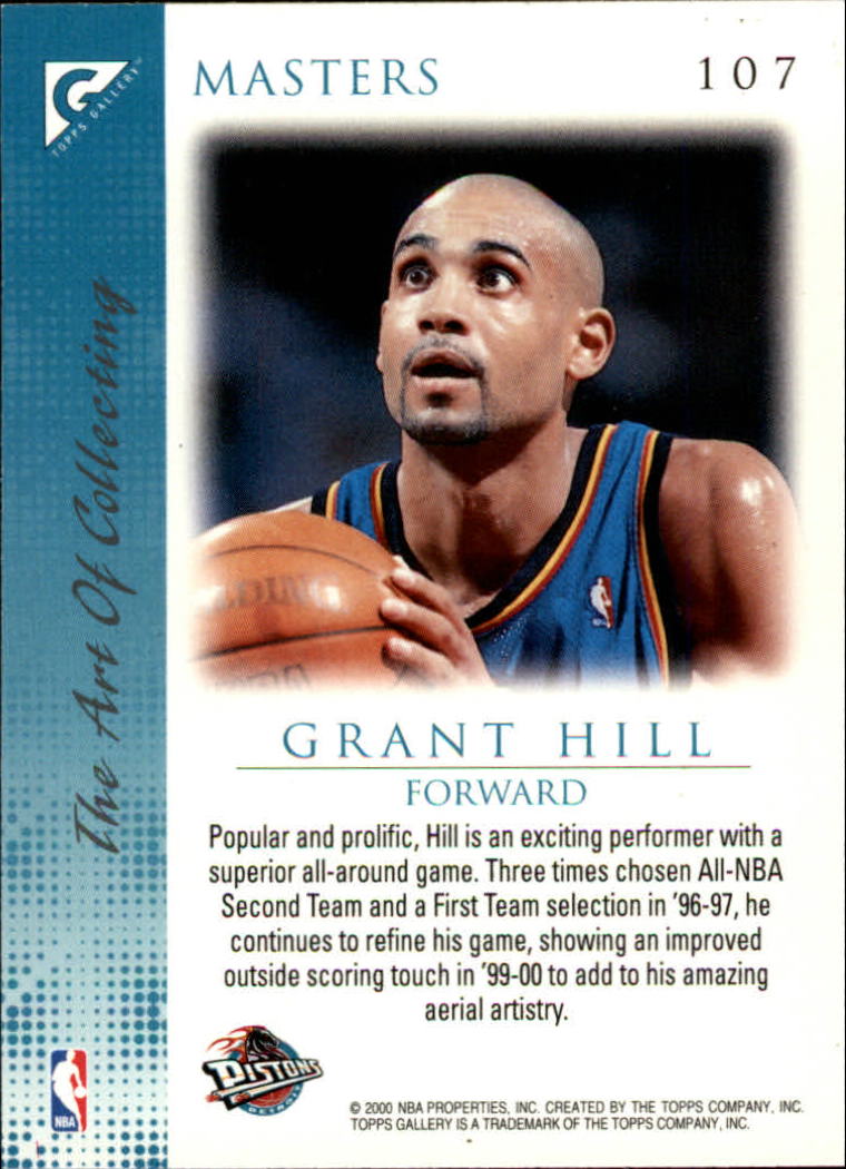 1999-00 Topps Gallery #107 Grant Hill MAS back image
