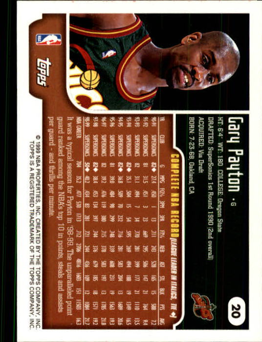 Gary Payton cards (1991-2022) Sonics Heat Lakers Bucks - You Choose - Picture 125 of 258