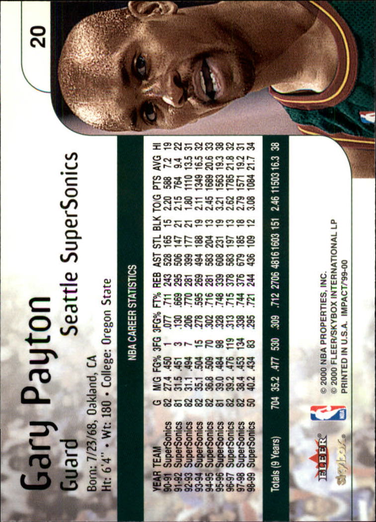 Gary Payton cards (1991-2022) Sonics Heat Lakers Bucks - You Choose - Picture 119 of 258