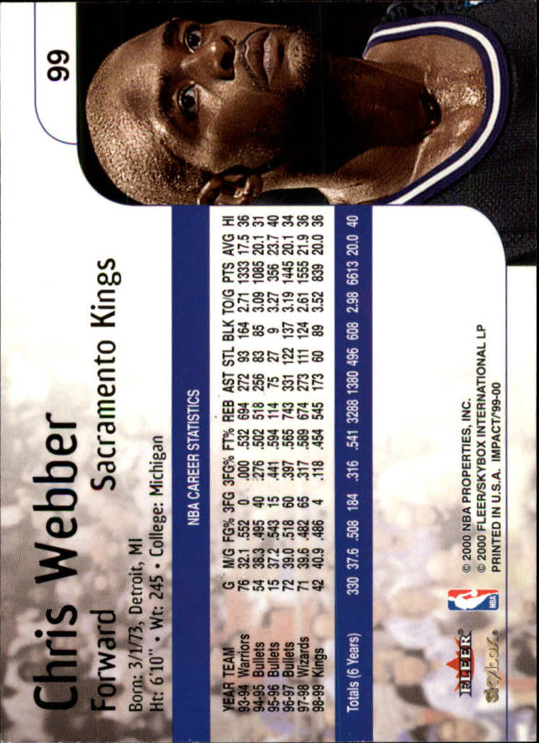 Chris webber cards (1994-2022) Kings Bullets 76ers - You Choose - Picture 103 of 258