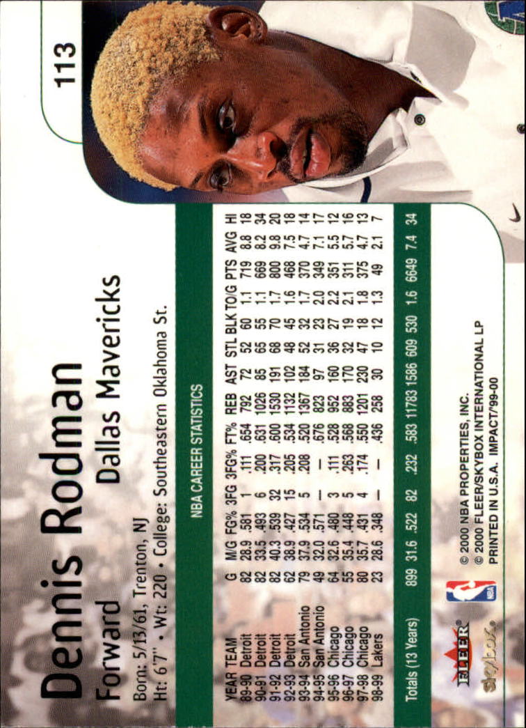 Dennis Rodman cards (1989-2022) Bulls Pistons Spurs Lakers - You Choose - Picture 145 of 168