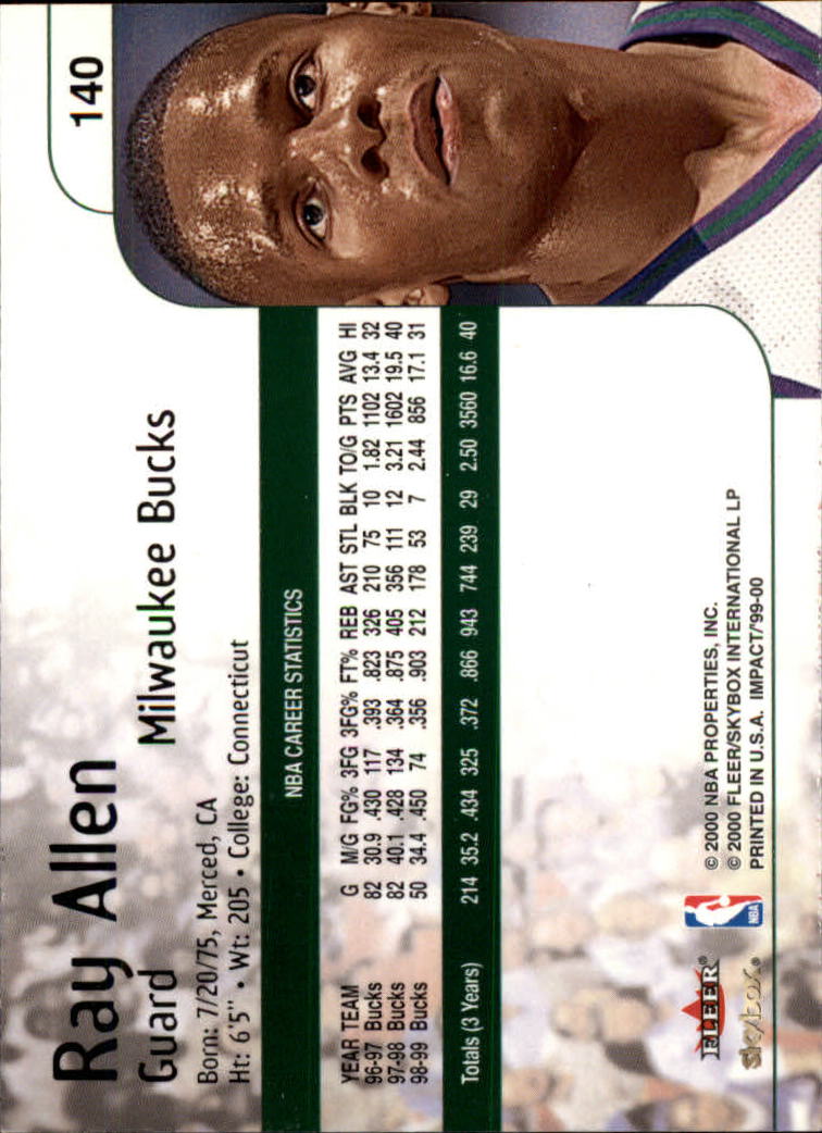 Ray Allen cards (1997-2021) Bucks Celtics Sonics Heat - Picture 61 of 349
