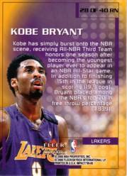1999-00 SkyBox Impact Rewind '99 #RN28 Kobe Bryant back image