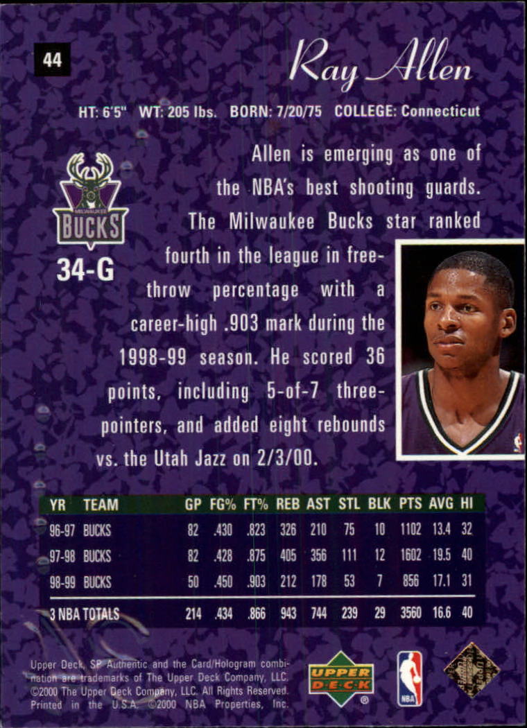 Ray Allen cards (1997-2021) Bucks Celtics Sonics Heat - Picture 65 of 349