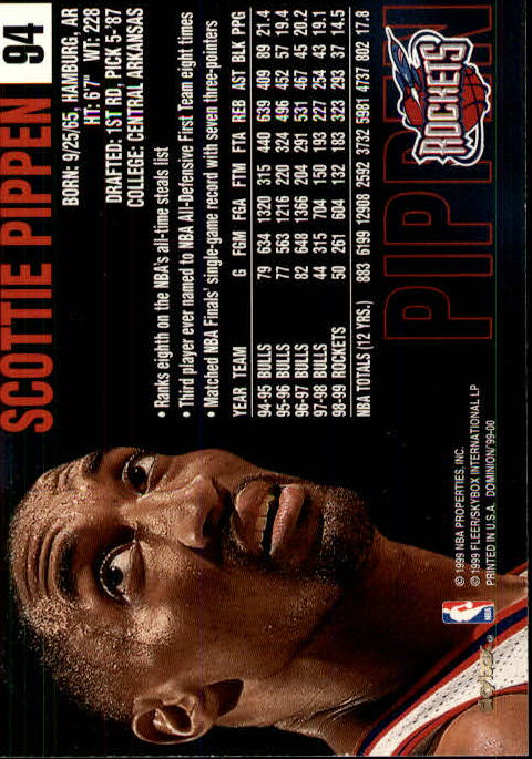 Scottie Pippen cards (1989-2019) Bulls Blazers - You Choose - Bild 155 von 239