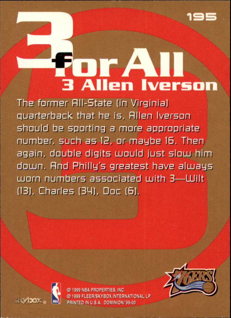 Allen Iverson cards (1997-2021) 76ers Nuggets - You Choose - Bild 48 von 228
