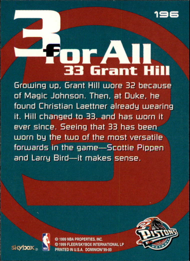 Grant Hill cards (1995-2021) Pistons Magic Clippers Duke - You Choose - Picture 116 of 272