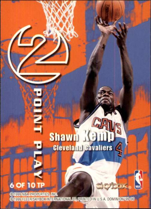 1999-00 SkyBox Dominion 2 Point Play #6 Chris Webber/Shawn Kemp back image