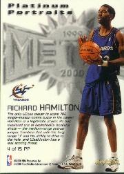 1999-00 Metal Platinum Portraits #PP4 Richard Hamilton back image