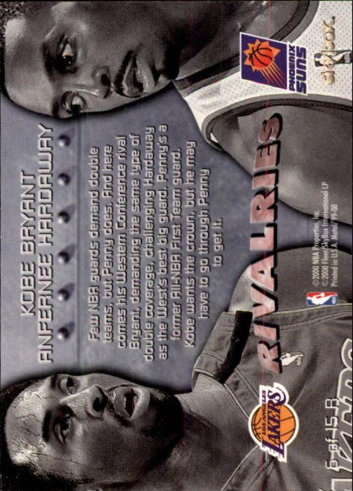 1999-00 Metal Rivalries #R6 Anfernee Hardaway/Kobe Bryant back image