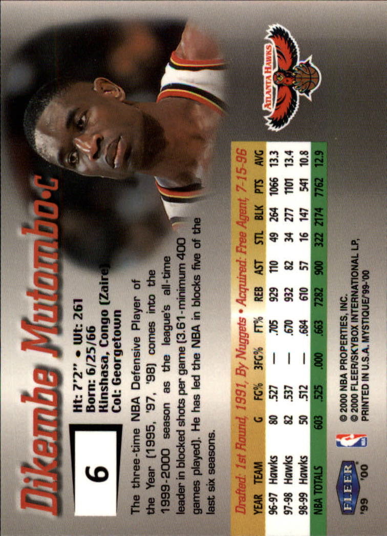 1999-00 Fleer Mystique Basketball (Pick Card From List) C7 07-25 - Picture 9 of 149