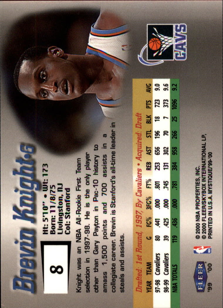1999-00 Fleer Mystique Basketball (Pick Card From List) C7 07-25 - Picture 13 of 149