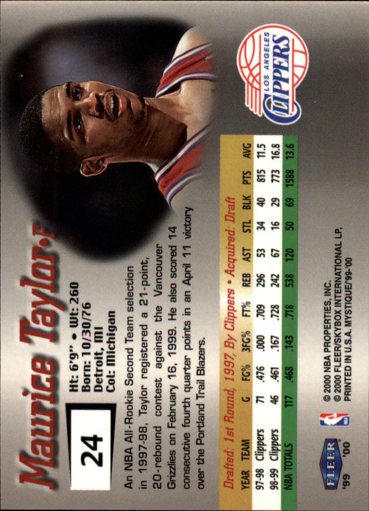 1999-00 Fleer Mystique Basketball (Pick Card From List) C7 07-25 - Picture 31 of 149